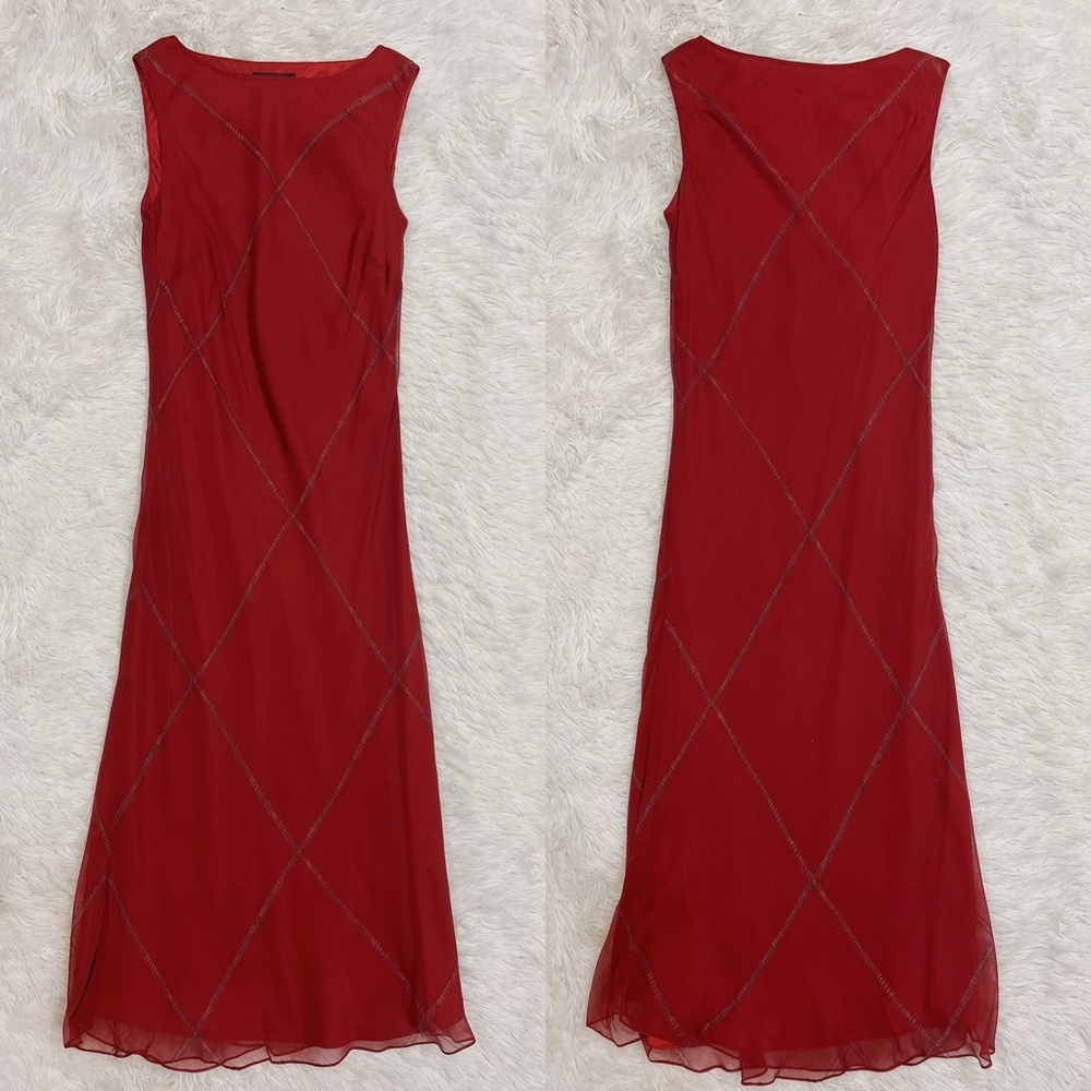 Emanuel Ungaro Red Midi Dress